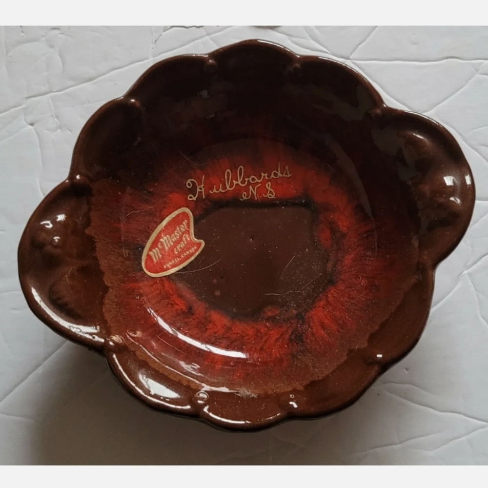 Rare McMaster Craft Pottery Candy Dish Bowl Hubbards N.S 12B Canada